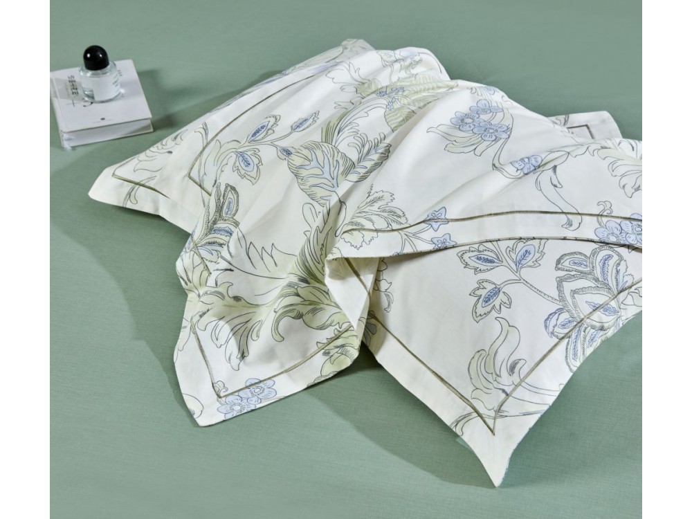 картинка комплект постельного белья евро, печатный сатин 2027-6 от магазина asabella в Москве