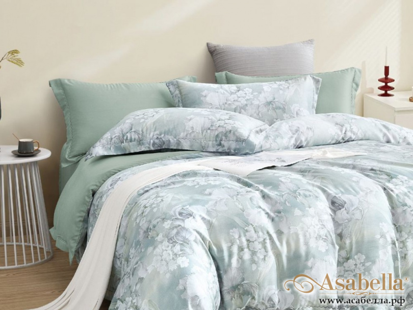 картинка комплект постельного белья 1,5-спальный, тенсел-люкс 2089-4s от магазина asabella в Москве