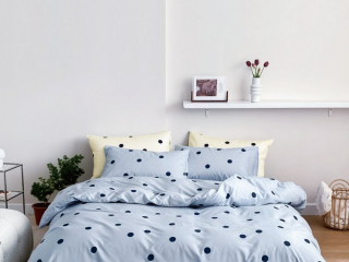 картинка комплект постельного белья 1,5-спальный, печатный сатин 2002-4s от магазина asabella в Москве