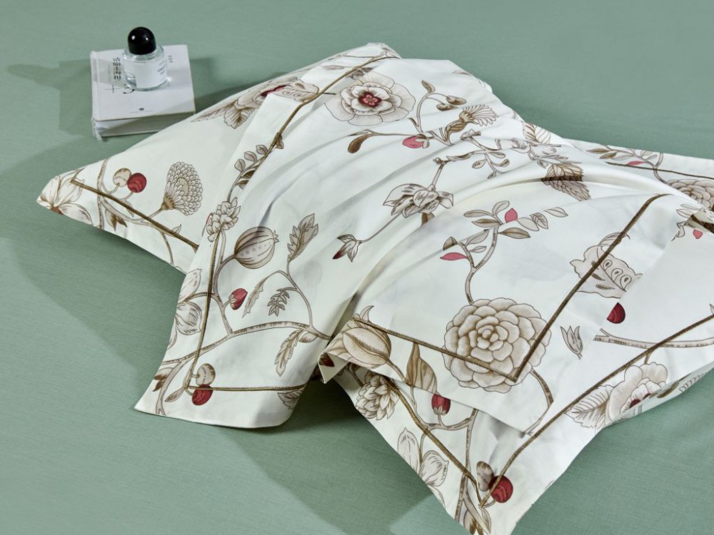 картинка комплект постельного белья евро, печатный сатин 2026-6 от магазина asabella в Москве