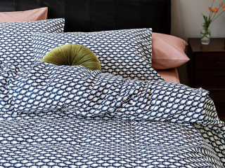 картинка комплект постельного белья 1,5-спальный, печатный сатин 1614-4s от магазина asabella в Москве