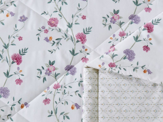 картинка комплект с летним одеялом из печатного сатина 200х220 см, 2140-omp от магазина asabella в Москве