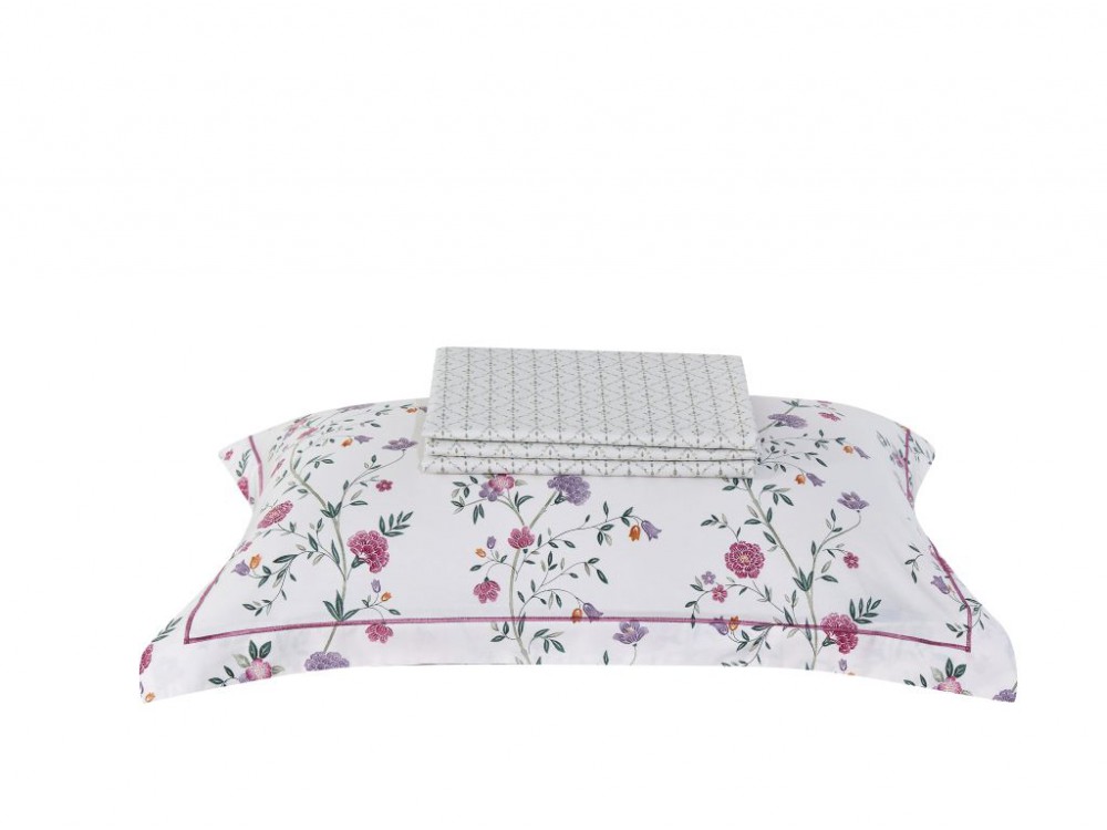 картинка комплект с летним одеялом из печатного сатина 200х220 см, 2142-omp от магазина asabella в #REGION_NAME_DECLINE_PP#
