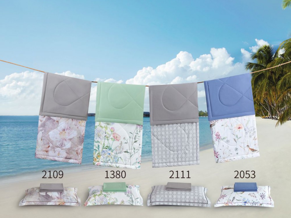 картинка комплект с летним одеялом из египетского хлопка premium 200х220 см, 1380-omp от магазина asabella в #REGION_NAME_DECLINE_PP#