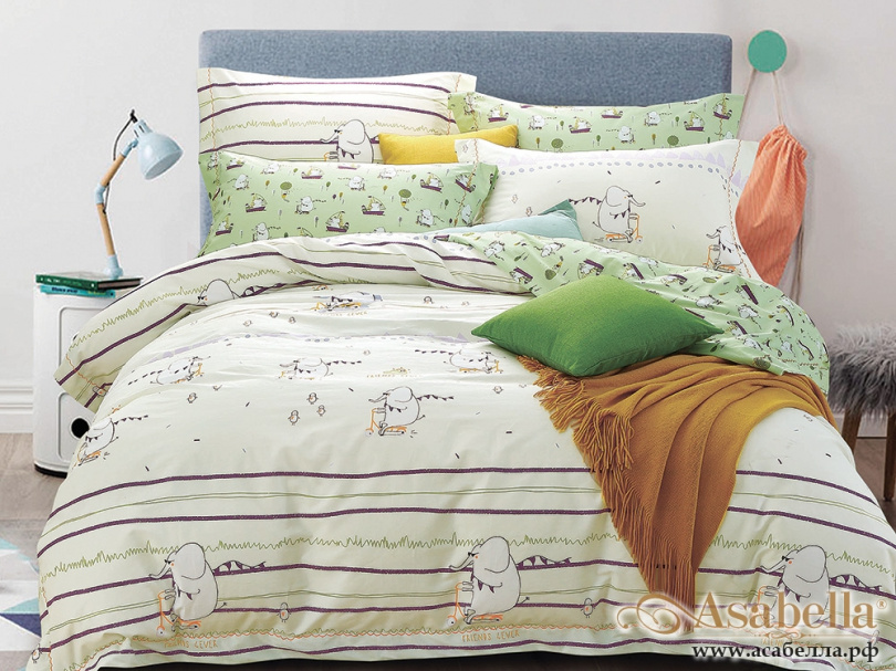 картинка комплект постельного белья asabella 352-s, размер 1,5-спальный от магазина asabella в Москве