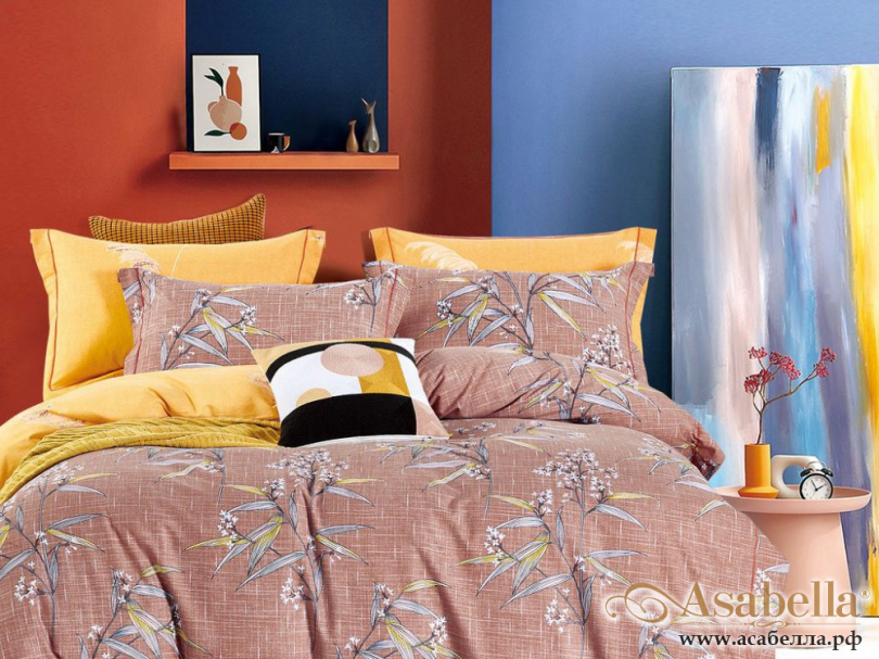 картинка комплект постельного белья 1,5-спальный, фланель 1742-4s от магазина asabella в Москве