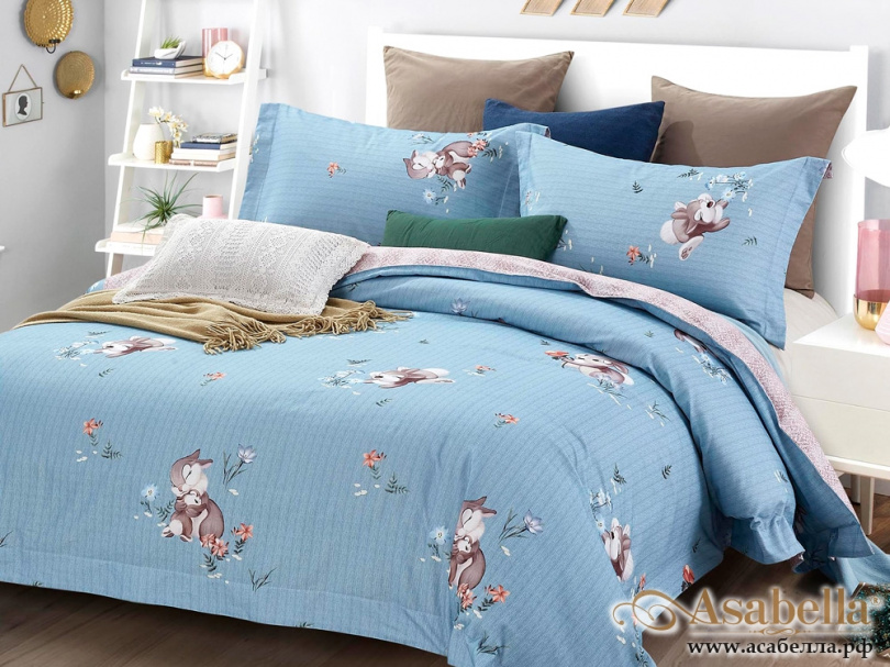 картинка комплект постельного белья 1,5-спальный, фланель 440-4s от магазина asabella в Москве