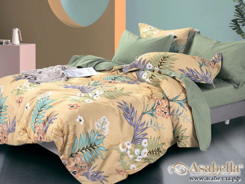 картинка комплект постельного белья семейный, фланель 1416-7 от магазина asabella в Москве