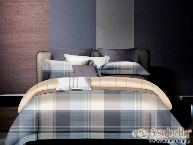 картинка комплект постельного белья 1,5-спальный, фланель 1676-4s от магазина asabella в Москве