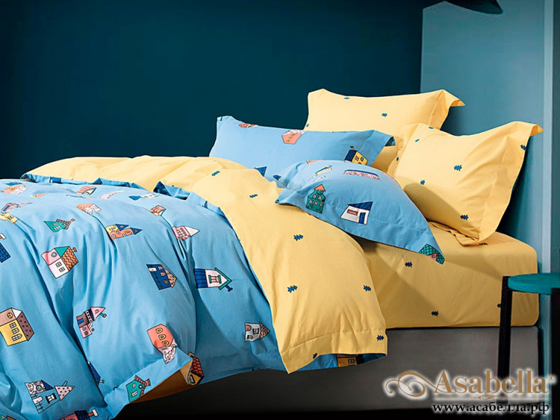 картинка комплект постельного белья 1,5-спальный, фланель 1182-4s от магазина asabella в Москве