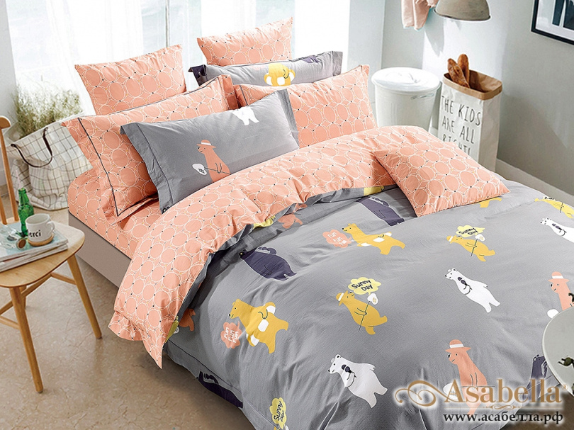 картинка комплект постельного белья asabella 202-s, размер 1,5-спальный от магазина asabella в Москве