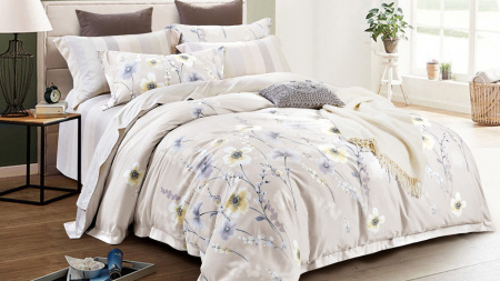 картинка комплект постельного белья 1,5-спальный, тенсел 128-4s, бархатистый от магазина asabella в Москве