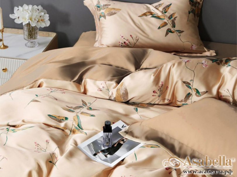 картинка комплект постельного белья евро, тенсел-люкс 2125-6 от магазина asabella в Москве