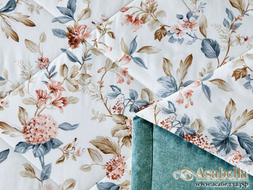 картинка комплект с летним одеялом из печатного сатина 200х220 см, 2142-omp от магазина asabella в Москве