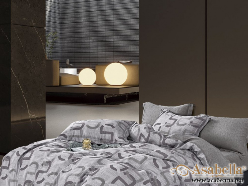 картинка комплект постельного белья 1,5-спальный, тенсел-люкс 2023-4s от магазина asabella в Москве