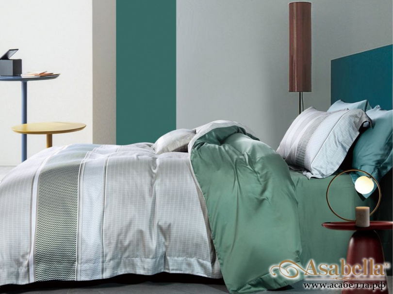 картинка комплект постельного белья 1,5-спальный, тенсел-люкс 1754-4s от магазина asabella в Москве