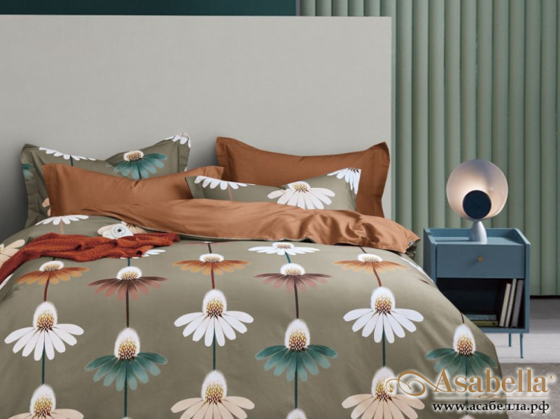 картинка комплект постельного белья 1,5-спальный, фланель 1666-4s от магазина asabella в Москве