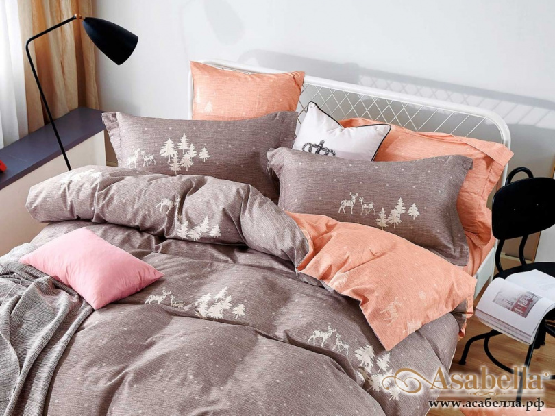картинка комплект постельного белья 1,5-спальный, фланель 1421-4s от магазина asabella в Москве