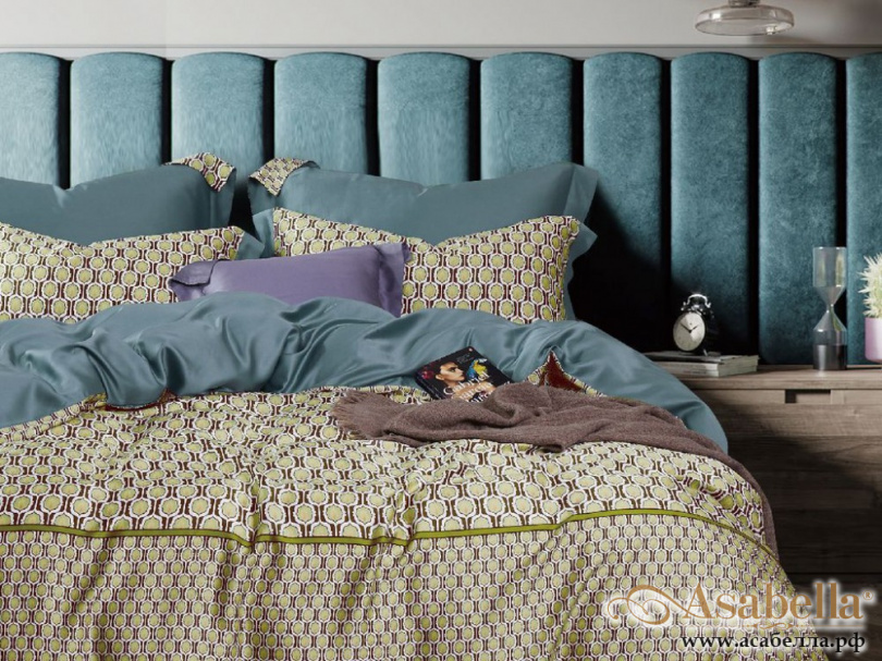 картинка комплект постельного белья 1,5-спальный, тенсел-люкс 1524-4s от магазина asabella в Москве