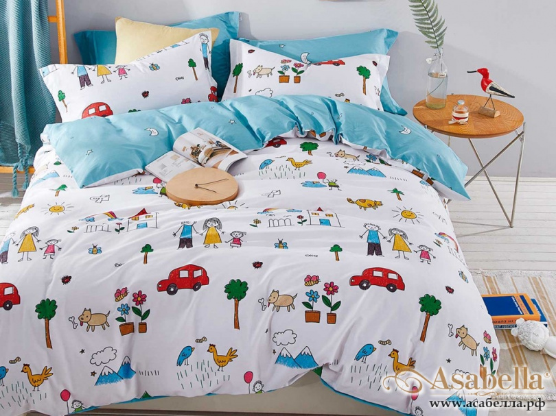 картинка комплект постельного белья asabella 1330-4xs, размер 1,5-спальный от магазина asabella в Москве