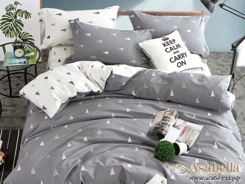 картинка комплект постельного белья asabella 215, размер 1,5-спальный от магазина asabella в Москве