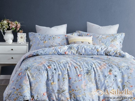 картинка комплект постельного белья 1,5-спальный, печатный сатин 480-4s от магазина asabella в Москве